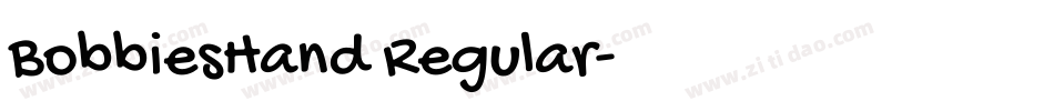 BobbiesHand Regular字体转换